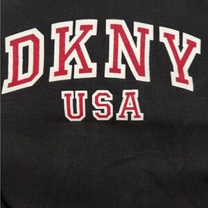 DKNY Black Tee with Red and White Logo